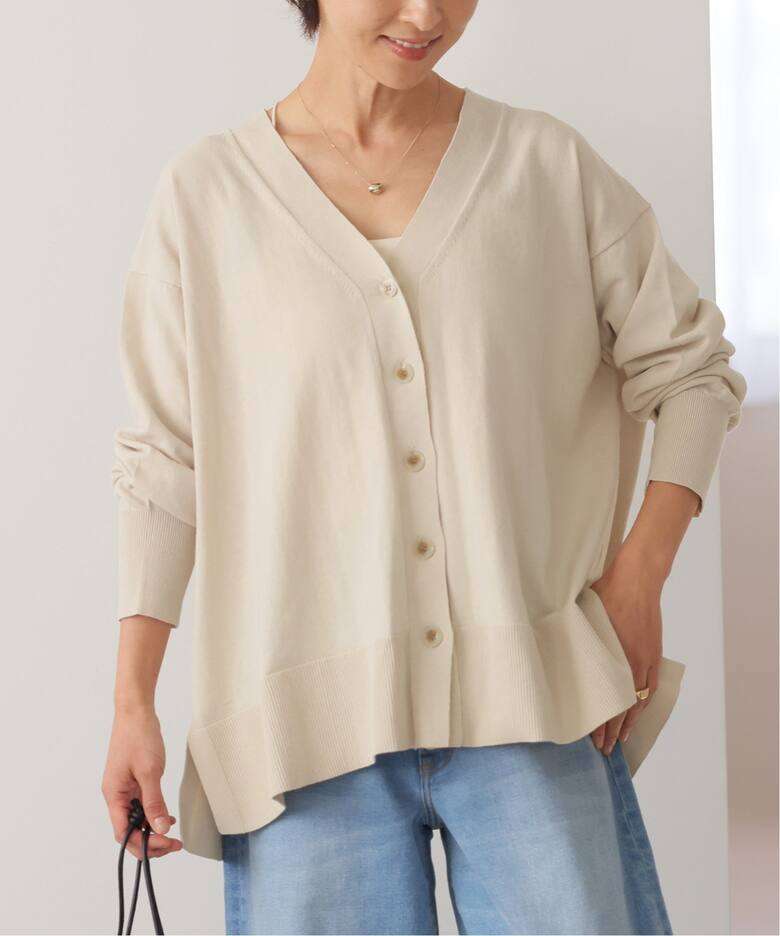 40代ファッション レディース オーバーサイズニットカーディガン