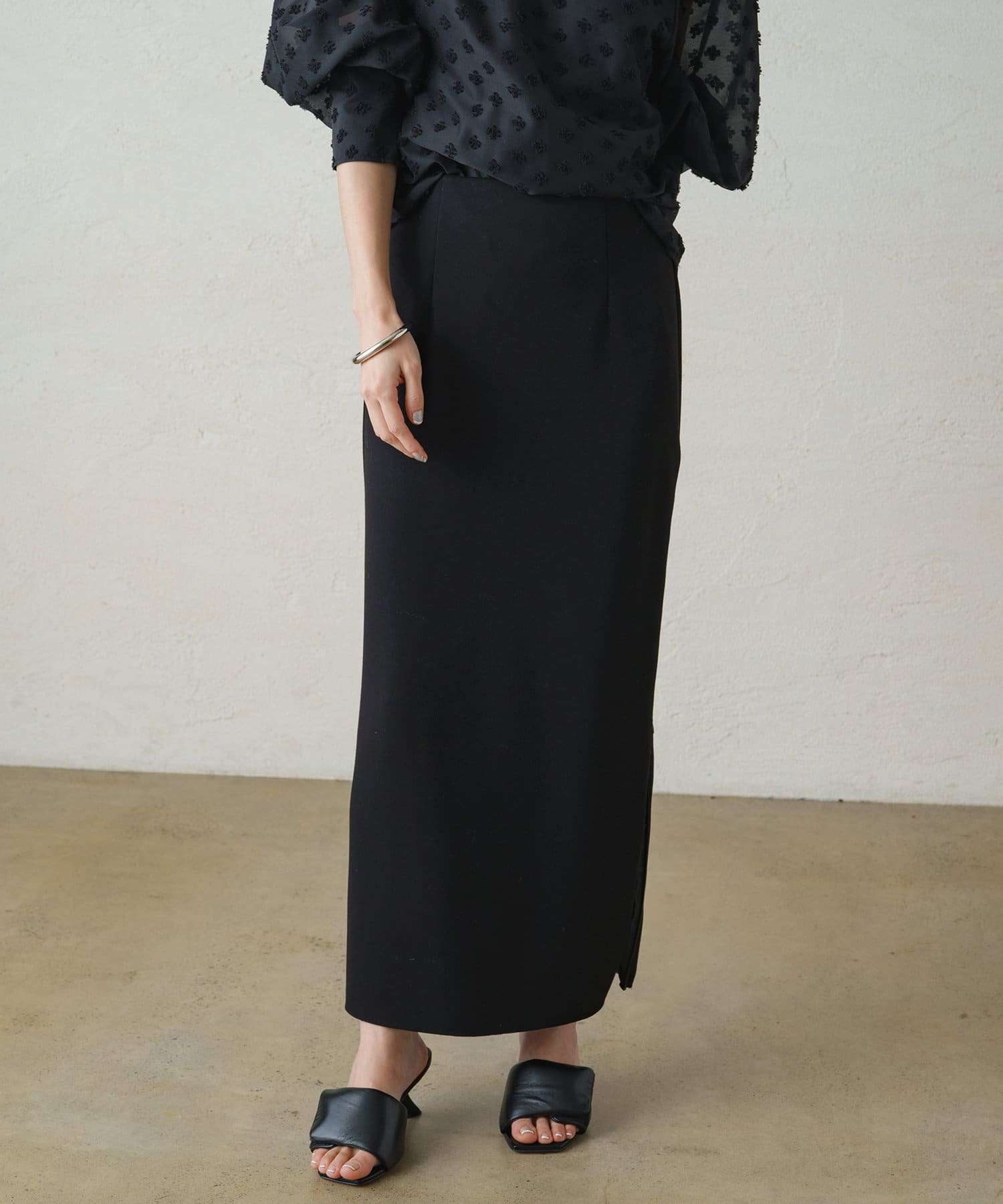 40代ファッション レディース 大人のスリットスカート