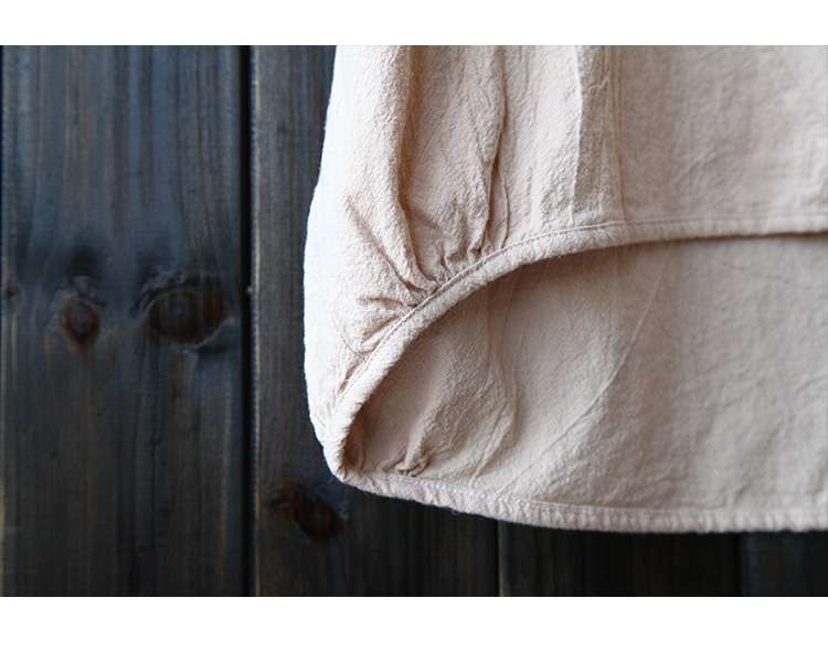 40代ファッション レディース 大人のゆったりナチュラルリネン半袖カットソー