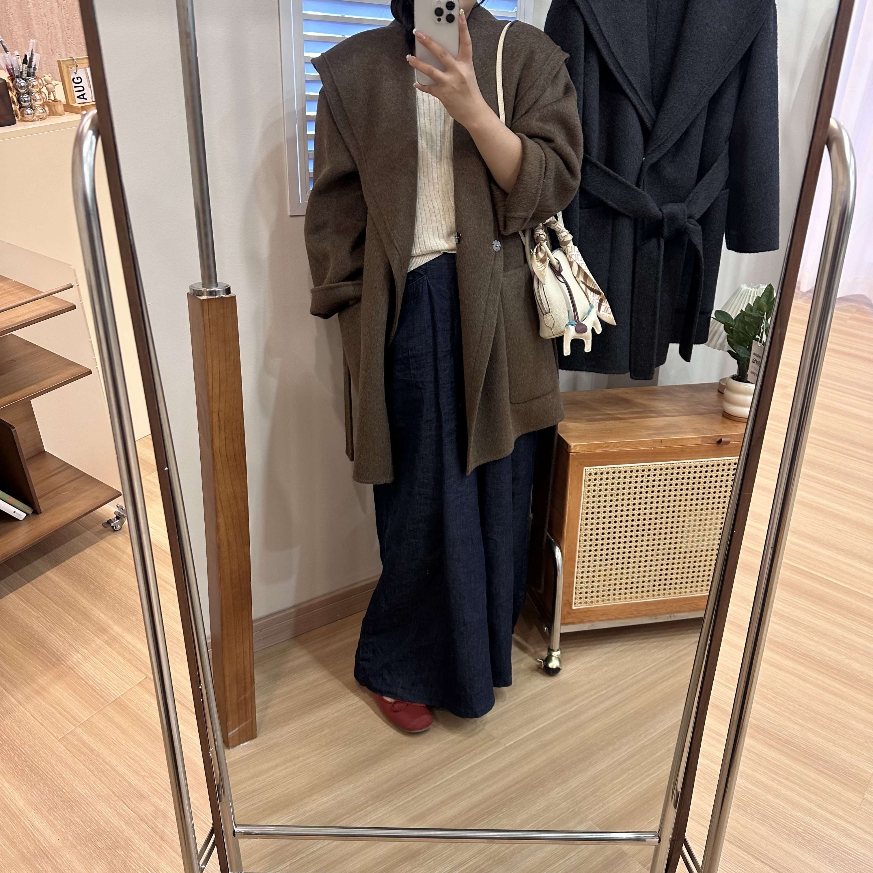 40代ファッション レディース オーバーサイズショールカラーコート