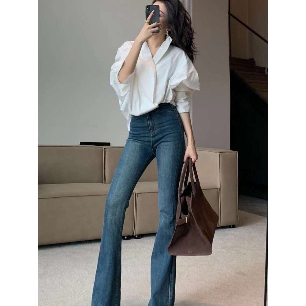 40代ファッション レディース 大人のゆったりVネックブラウス