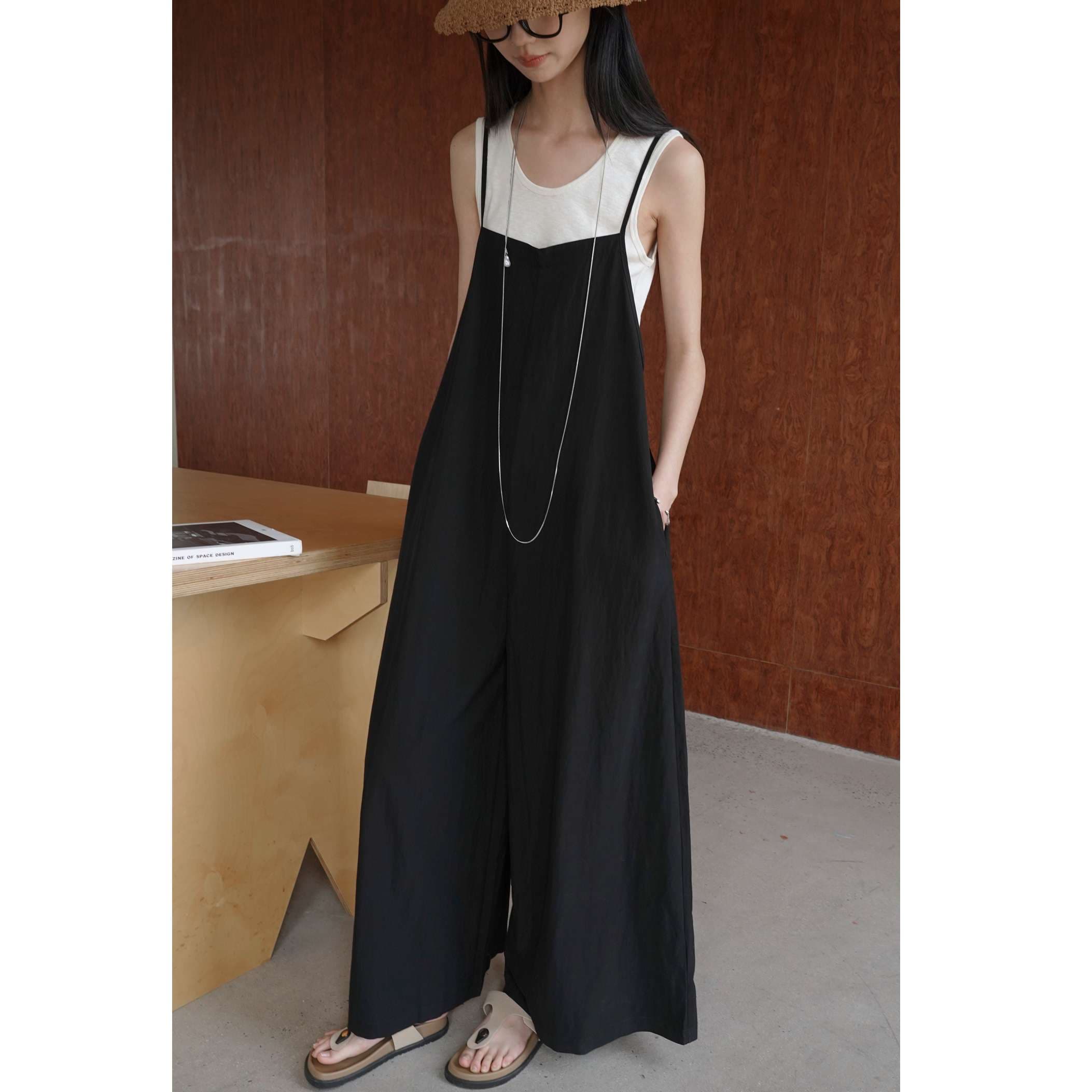 40代ファッション レディース 大人のゆったりサロペット