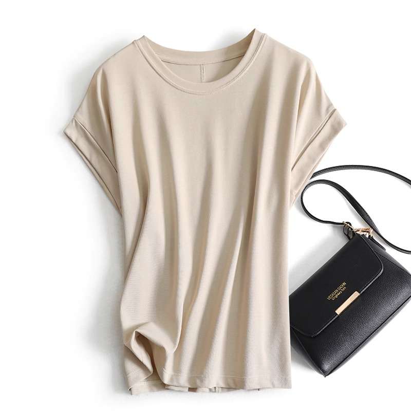 40代ファッション レディース シンプル上質リラックスTシャツ