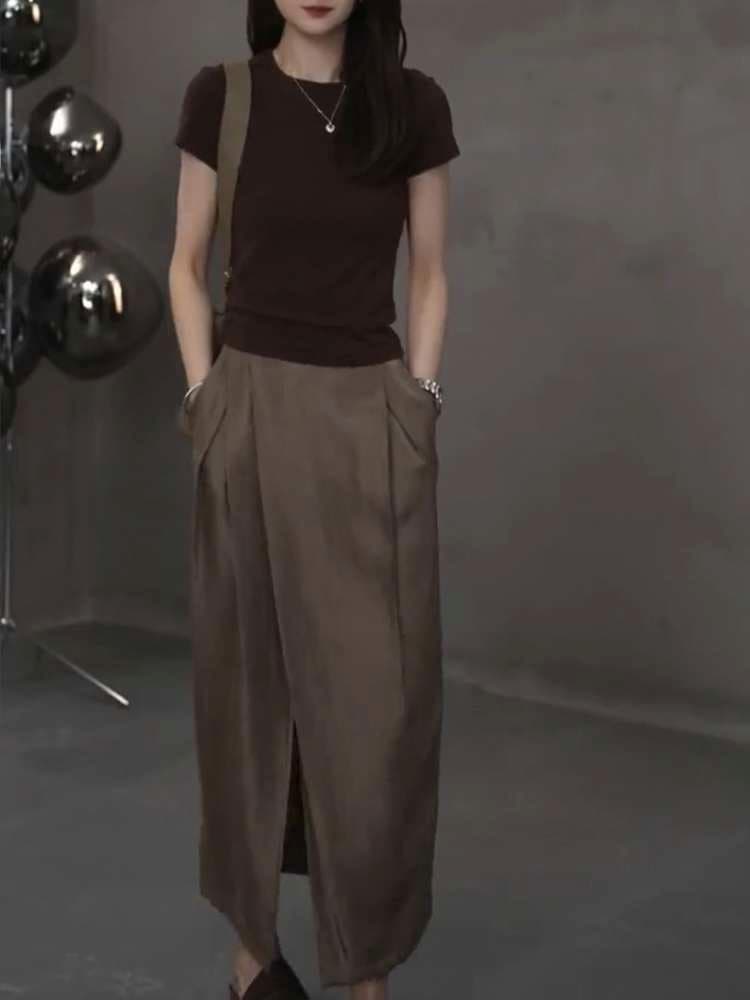 40代ファッション レディース エレガントロングスカート