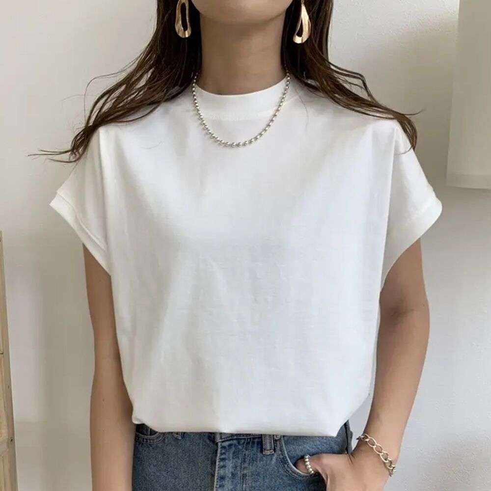 40代ファッション レディース シンプルコンフォート半袖Tシャツ