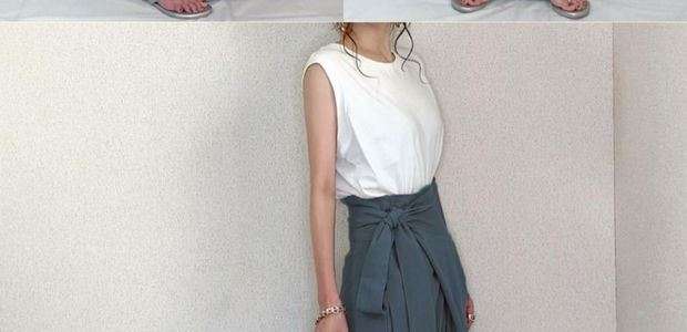 40代ファッション レディース エレガントなワイドパンツセットアップ