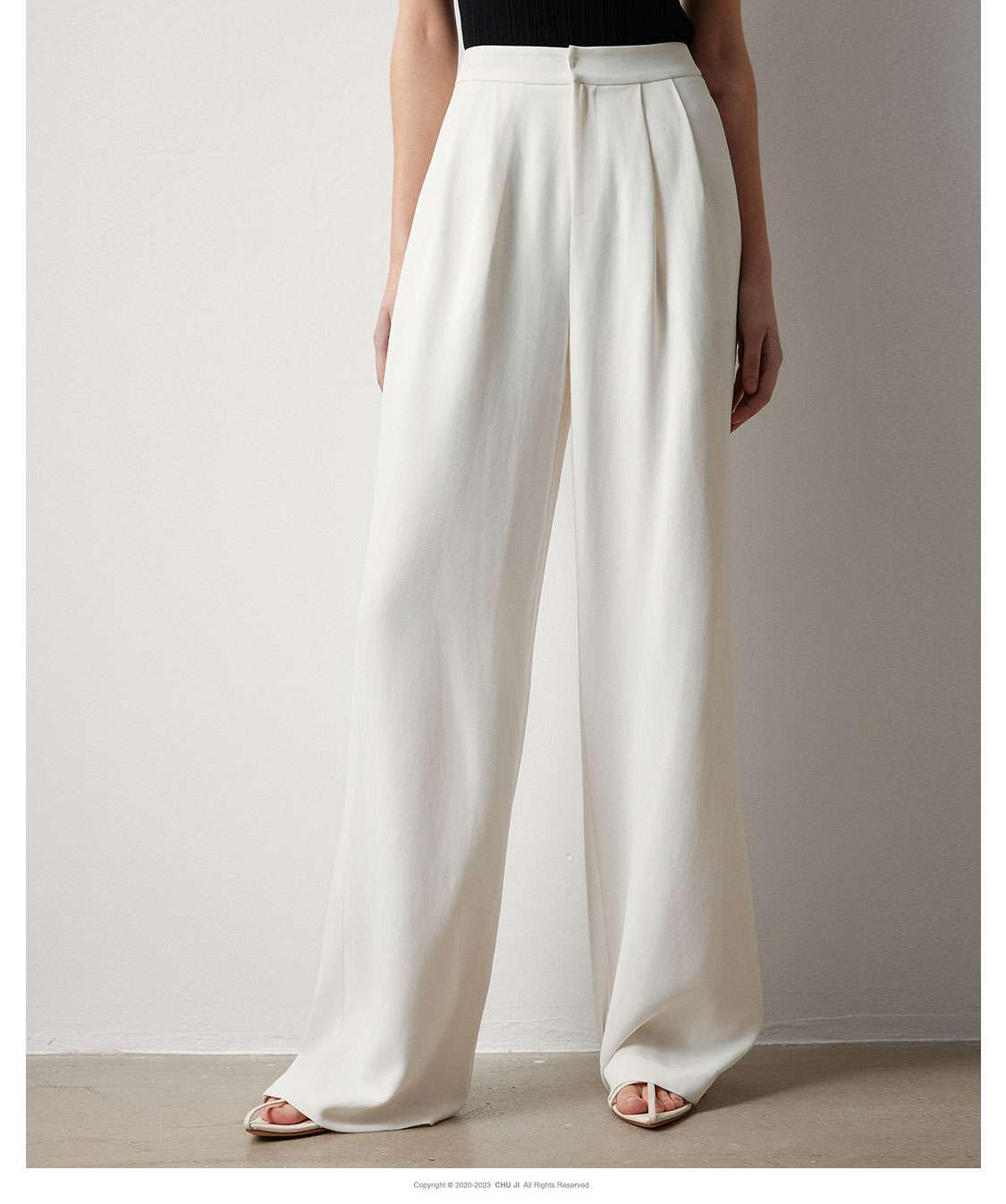 40代ファッション レディース エレガントワイドパンツ