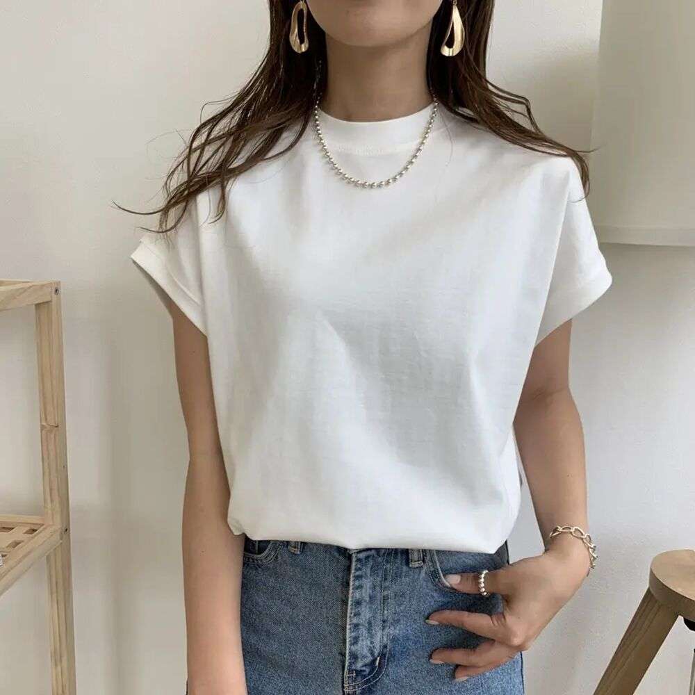 40代ファッション レディース シンプルコンフォート半袖Tシャツ