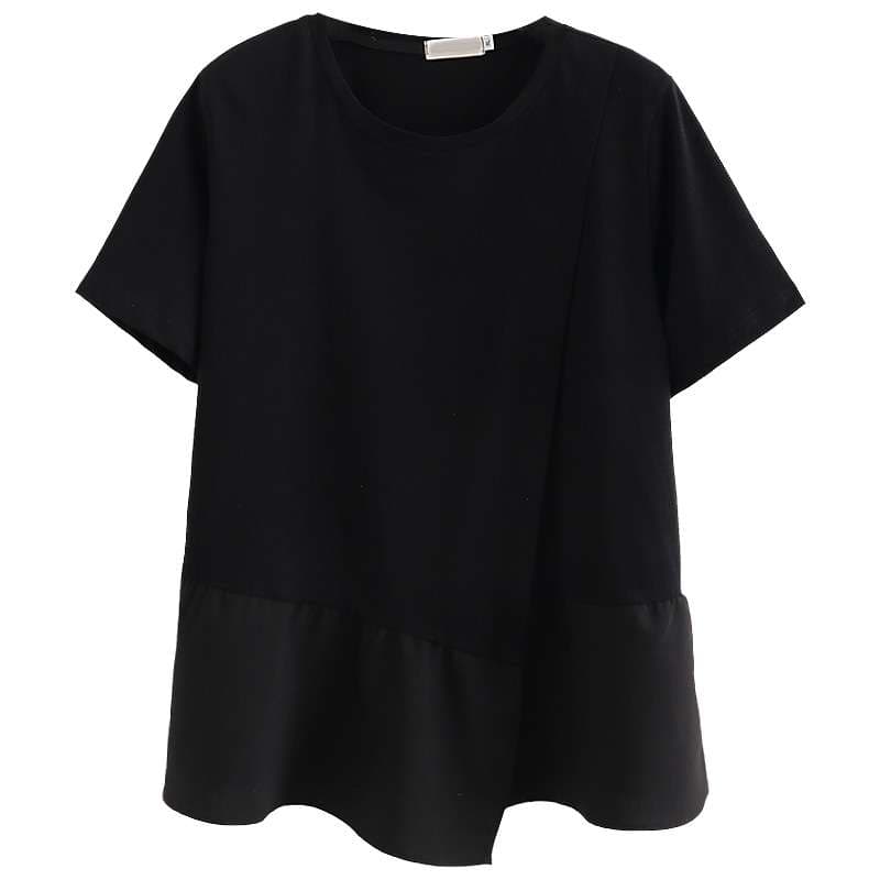 40代ファッション レディース ペプラムデザイン 大人カジュアルTシャツ