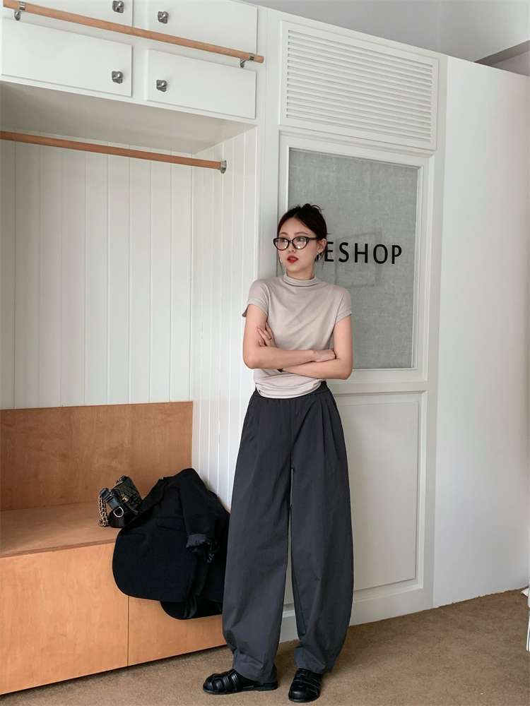 40代ファッション レディース ゆったりワイドパンツ