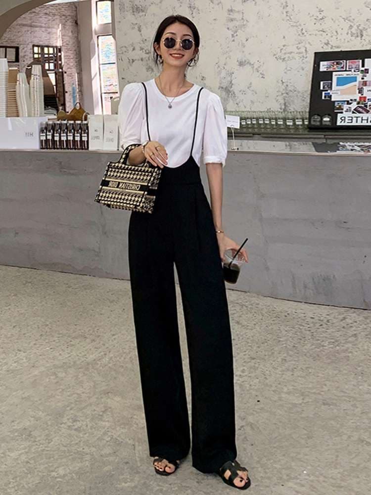 40代ファッション レディース 大人のゆったりサロペット