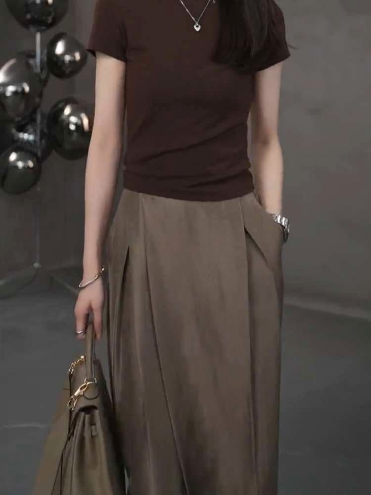 40代ファッション レディース エレガントロングスカート