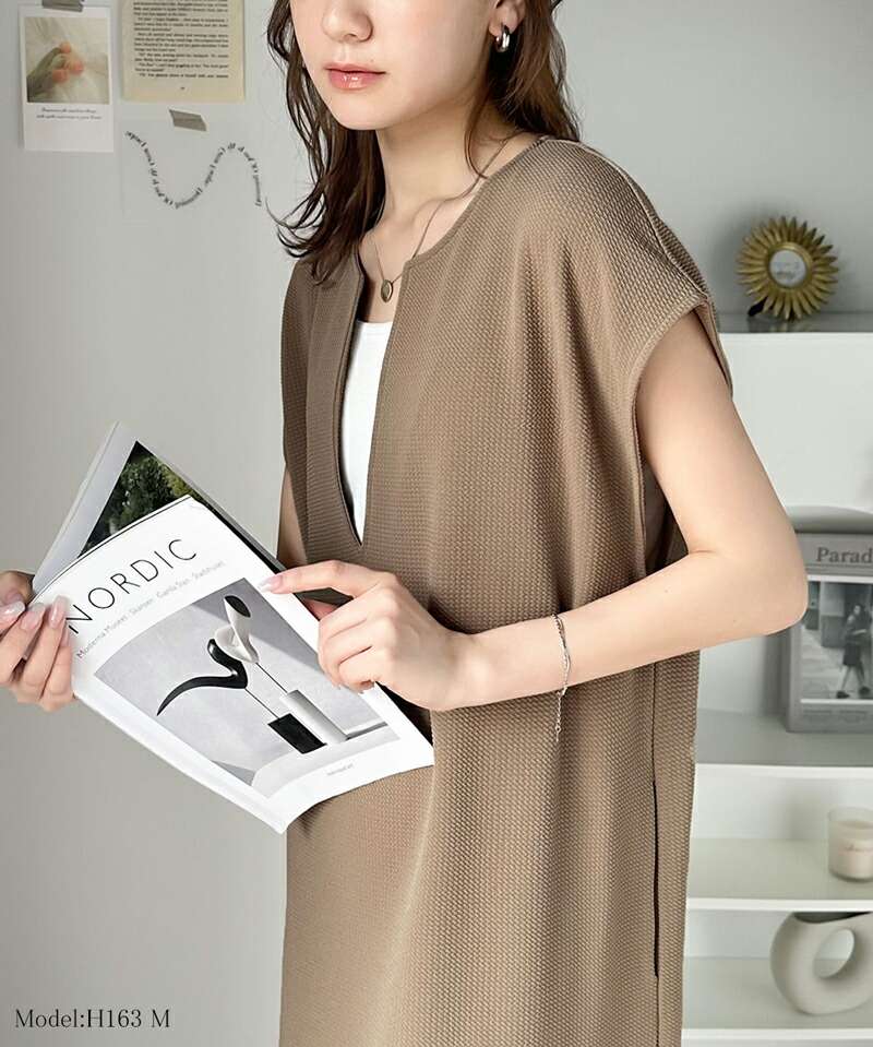 40代ファッション レディース エレガントVネックマキシワンピース