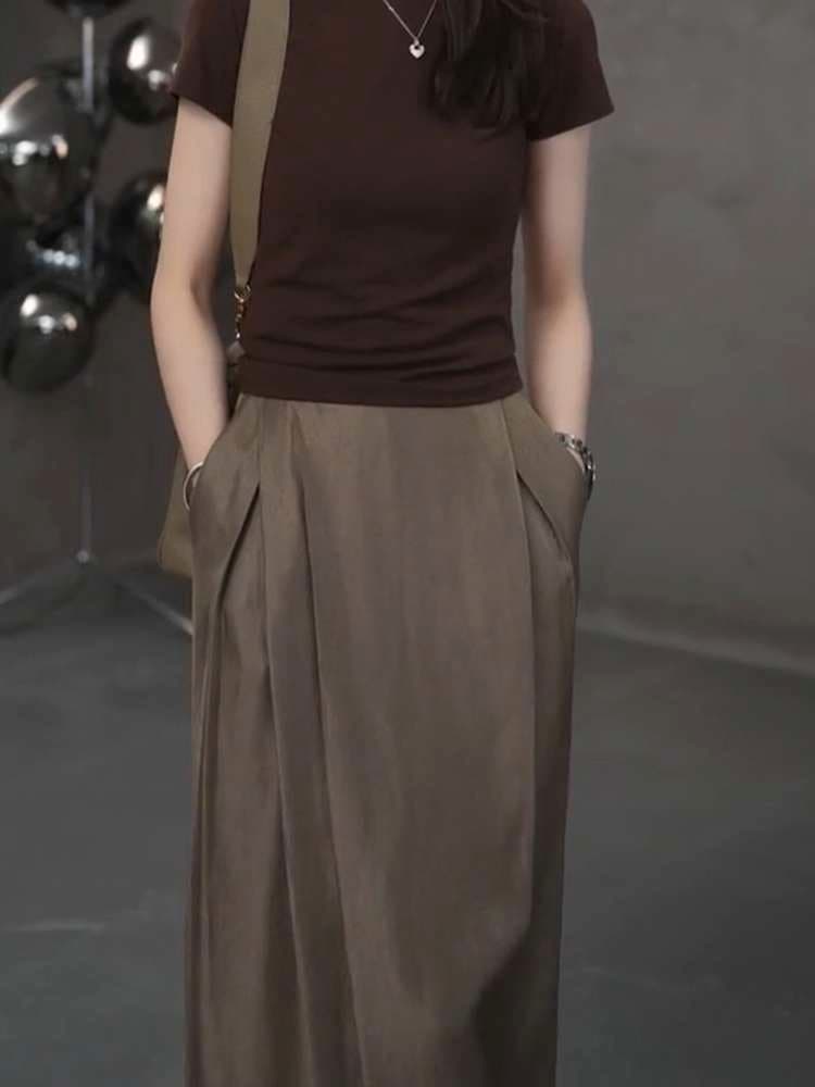 40代ファッション レディース エレガントロングスカート