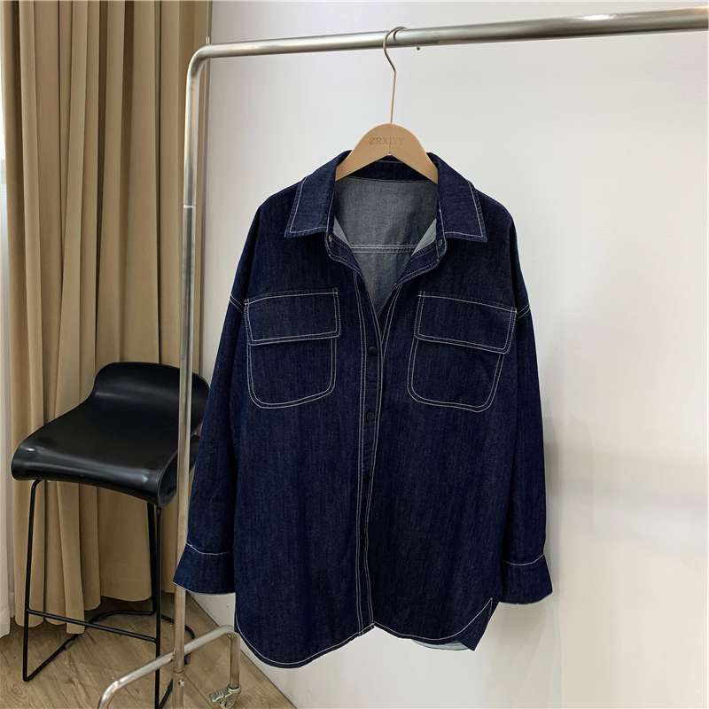 40代ファッション レディース オーバーサイズデニムシャツジャケット