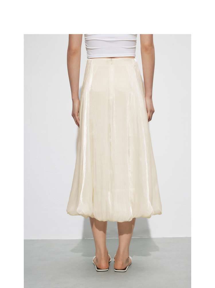 40代ファッション レディース エレガントバルーンミディスカート