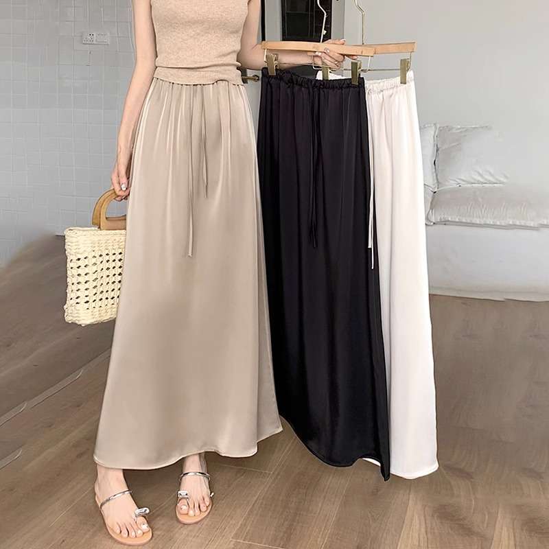 40代ファッション レディース エレガントマキシフレアスカート