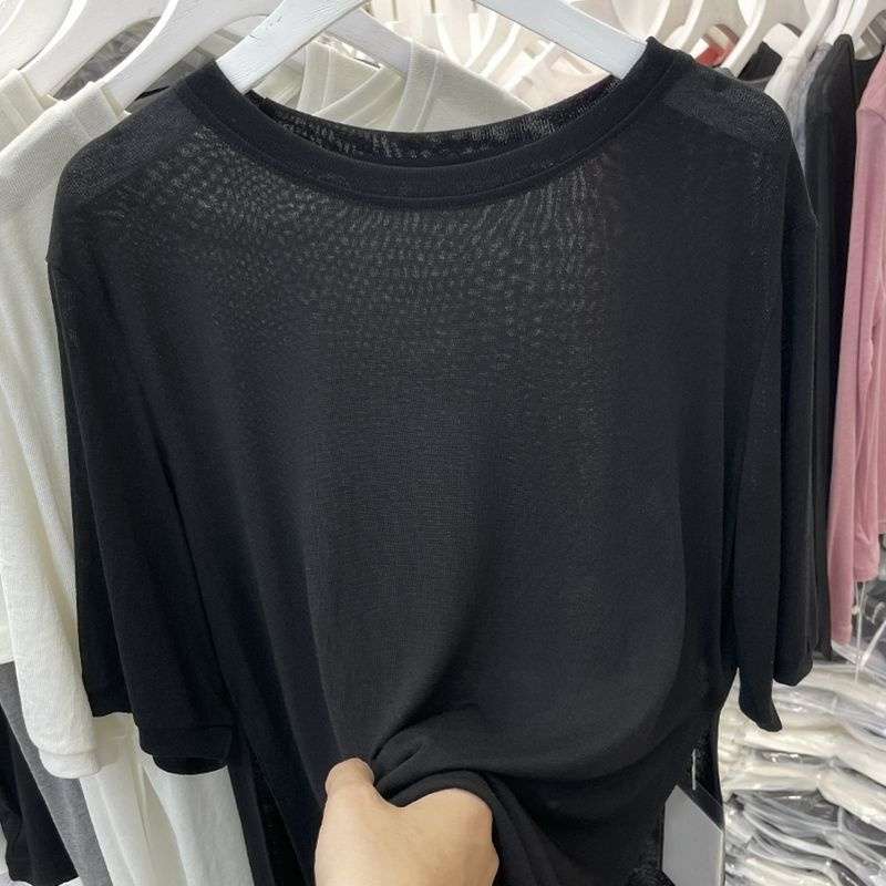 40代ファッション レディース エアリーシルエット 大人シンプルTシャツ