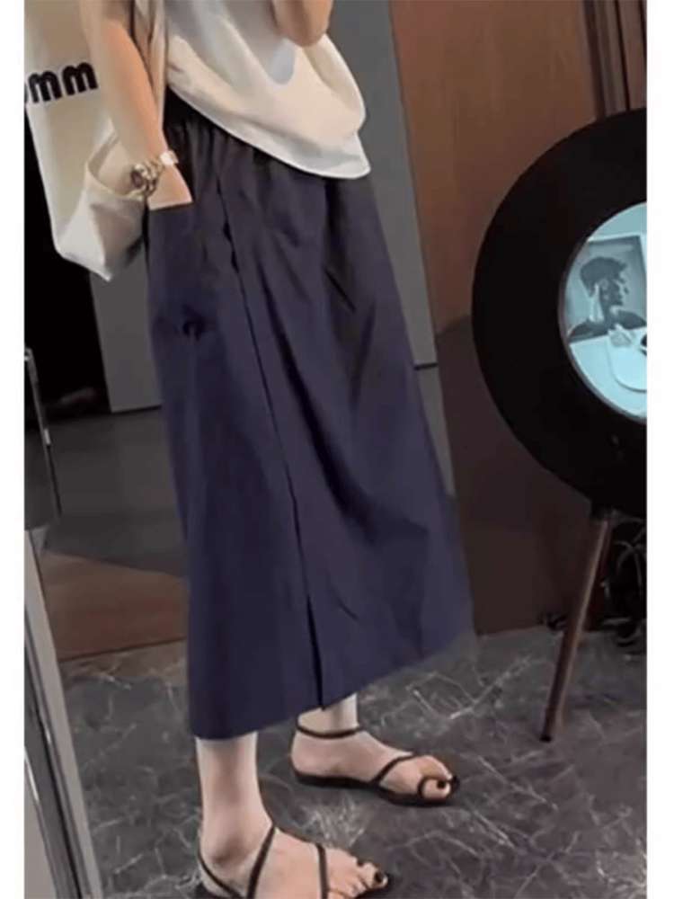 40代ファッション レディース リラックスワイドクロップドパンツ