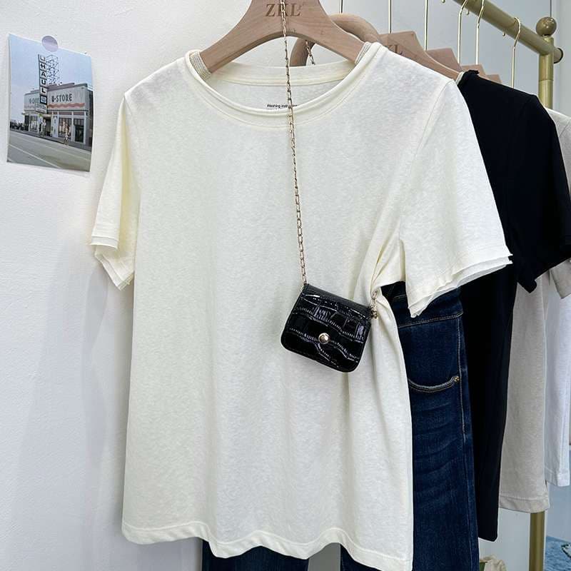 40代ファッション レディース 大人の洗練ベーシックTシャツ