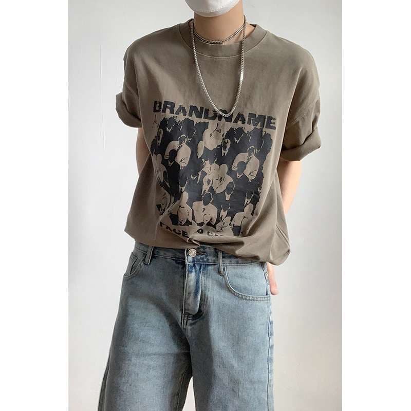 40代ファッション レディース ヴィンテージ風グラフィックTシャツ