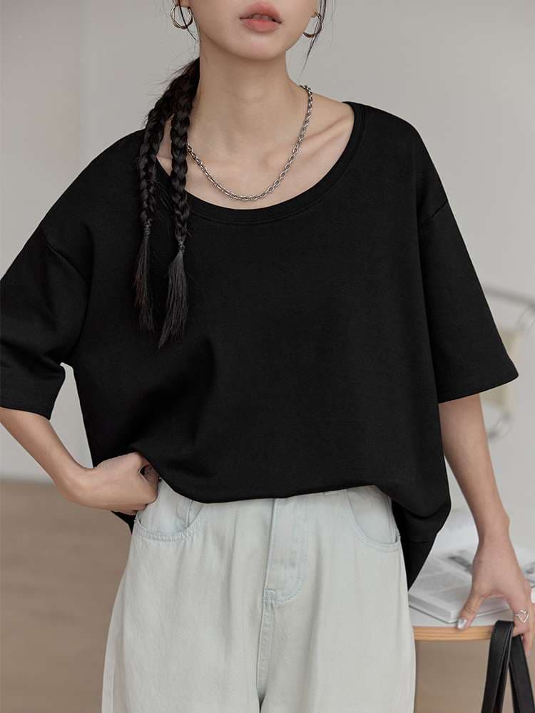 40代ファッション レディース シンプル モダン ドルマン Tシャツ