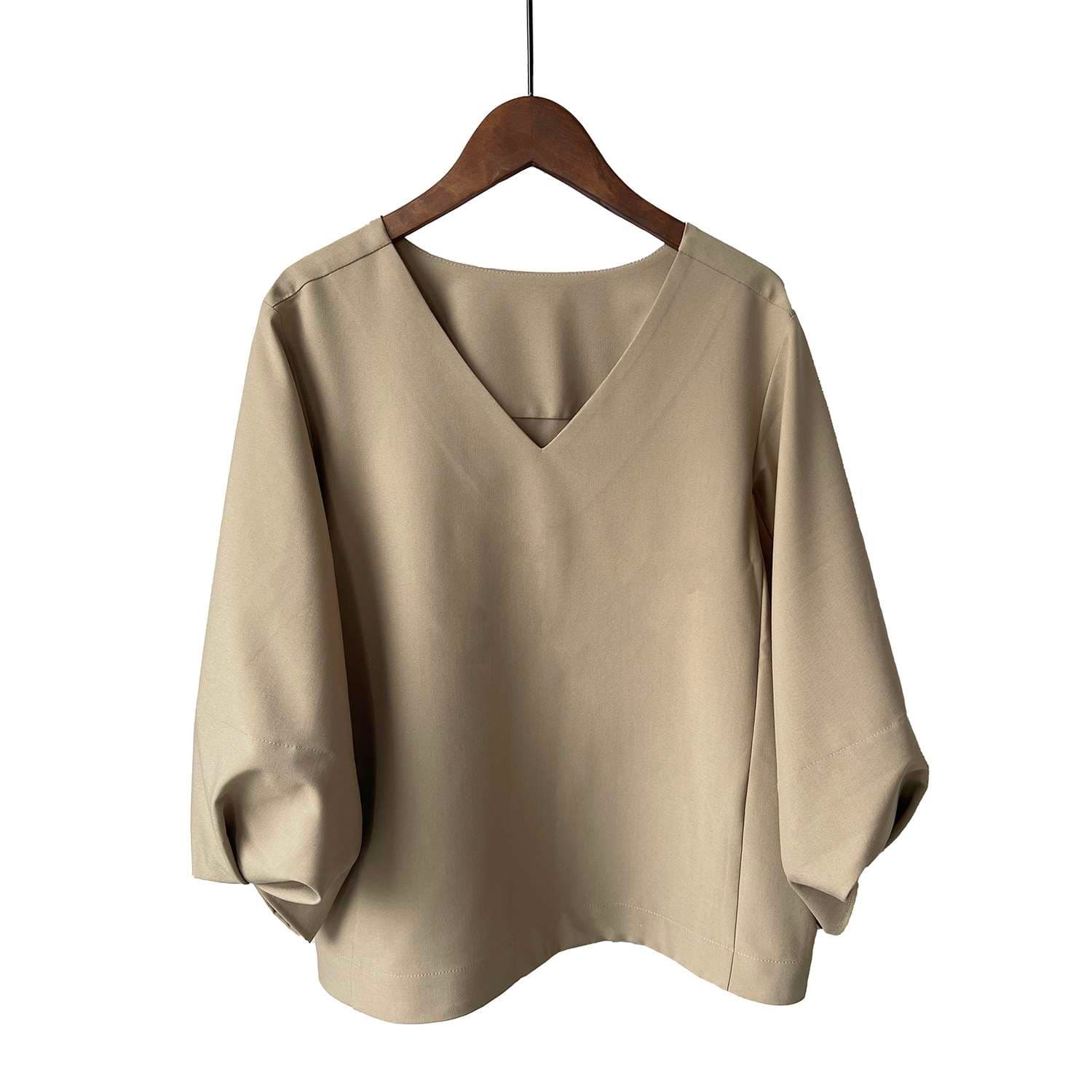 40代ファッション レディース Vネック スリーブTシャツ