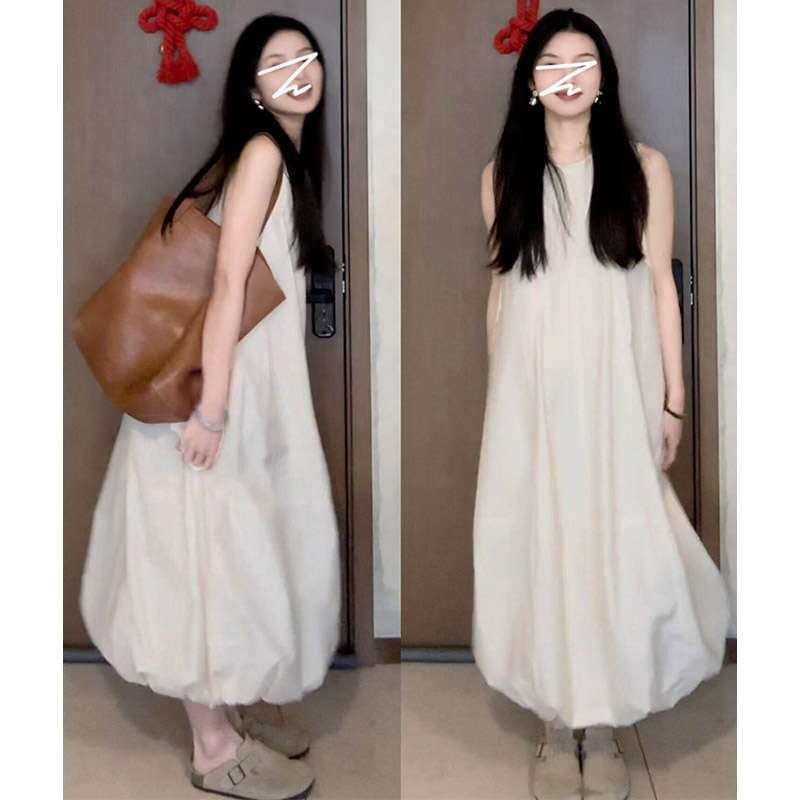 40代ファッション レディース ロングワンピース バルーン エレガンス