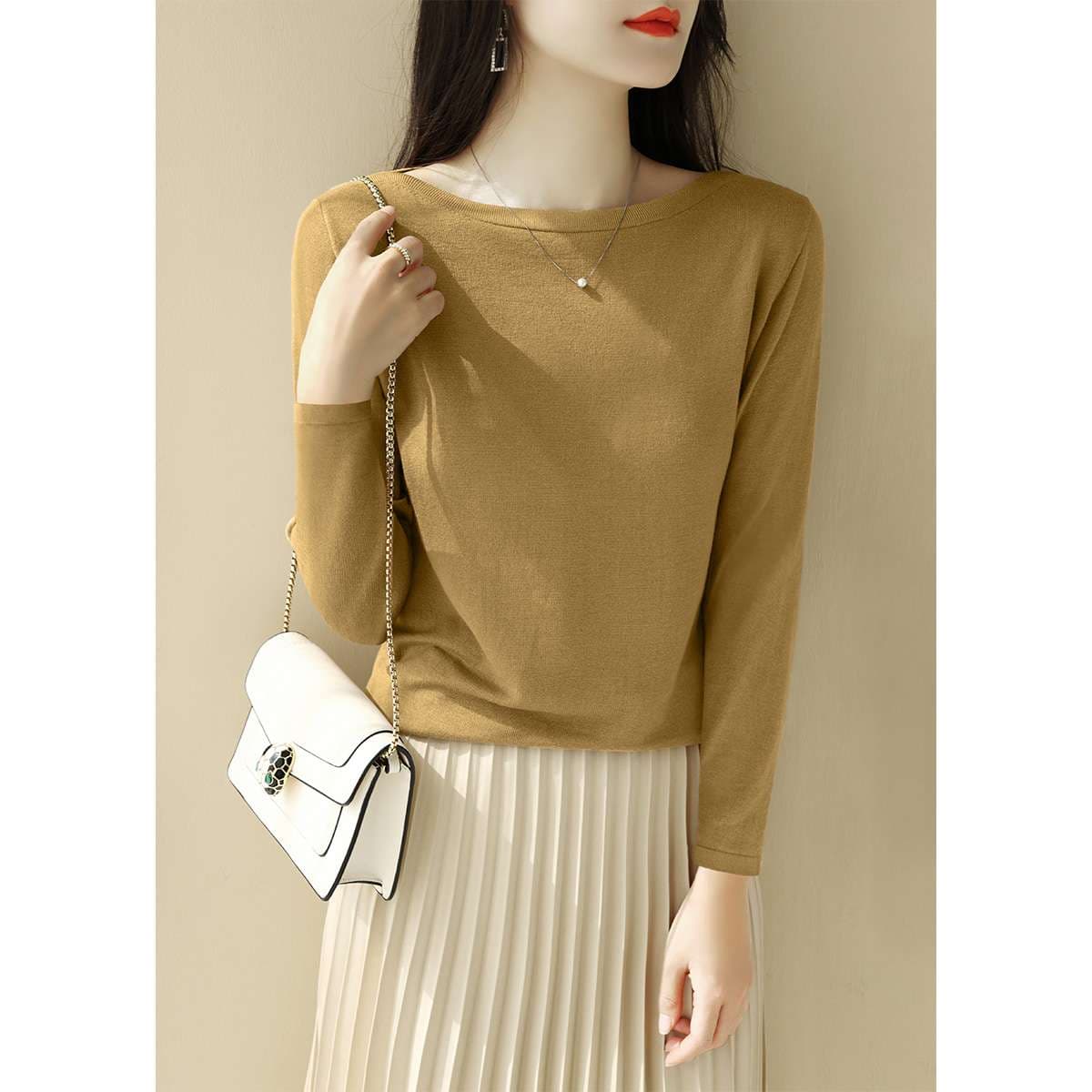 40代ファッション レディース シンプル エレガント ニット