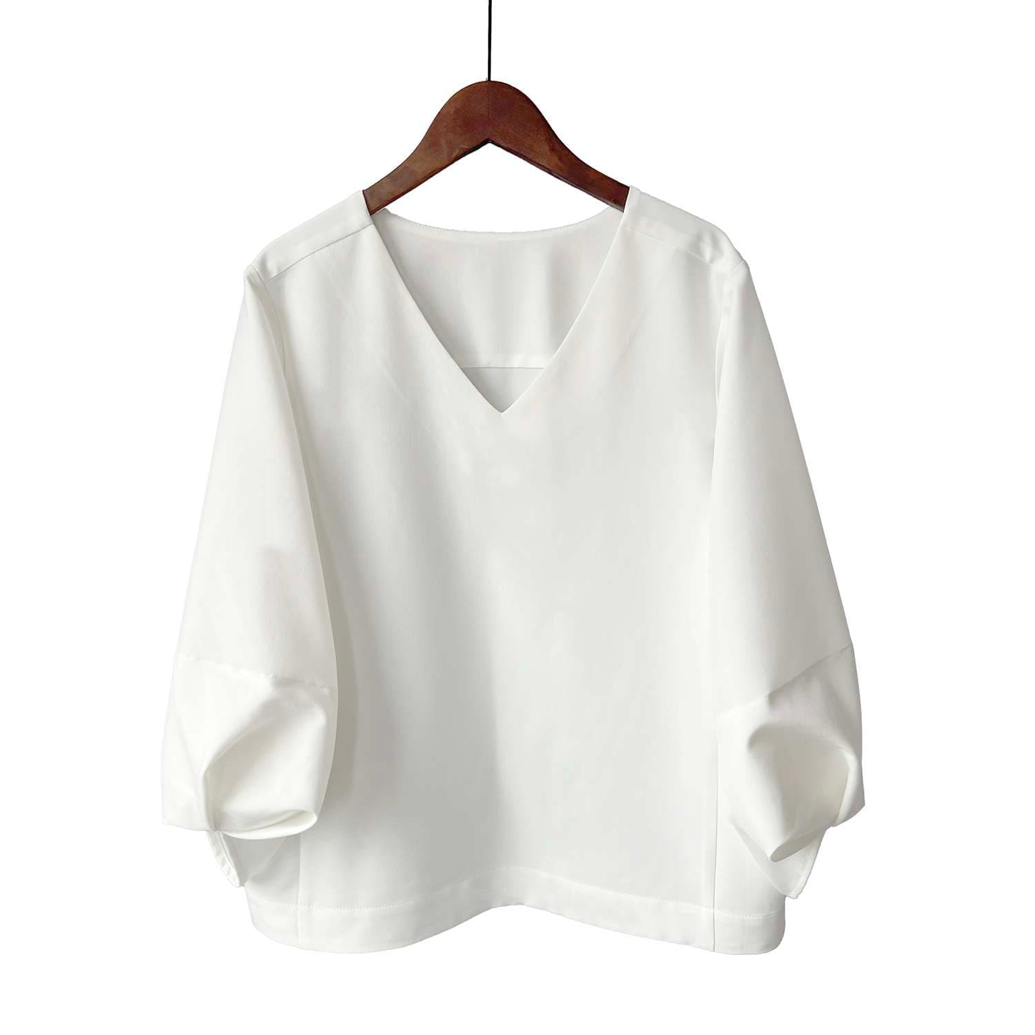 40代ファッション レディース Vネック スリーブTシャツ