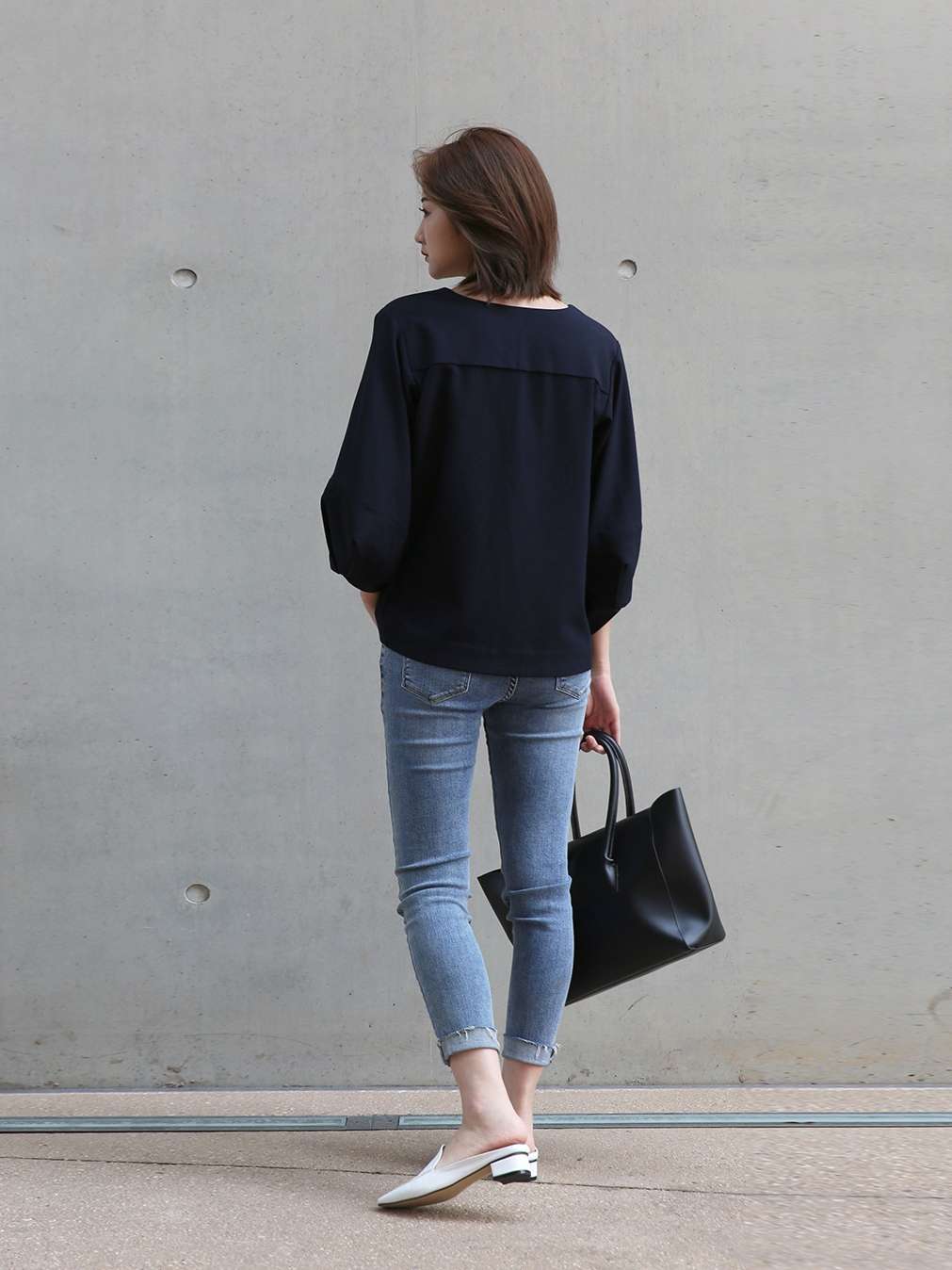 40代ファッション レディース Vネック スリーブTシャツ