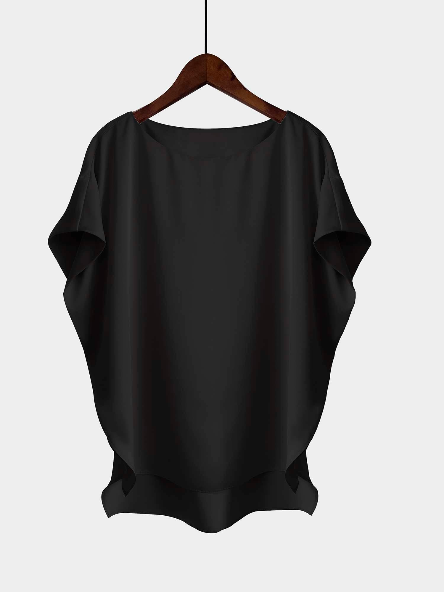 40代ファッション レディース ラウンドネック フレンチスリーブ ブラウス