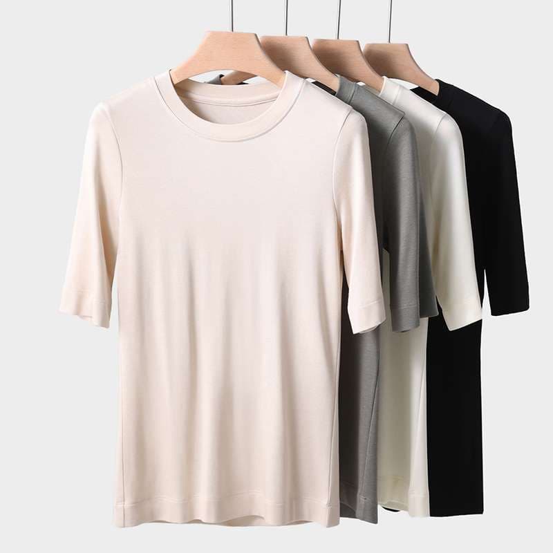 40代ファッション レディース ベーシック Tシャツ 5カラー セット