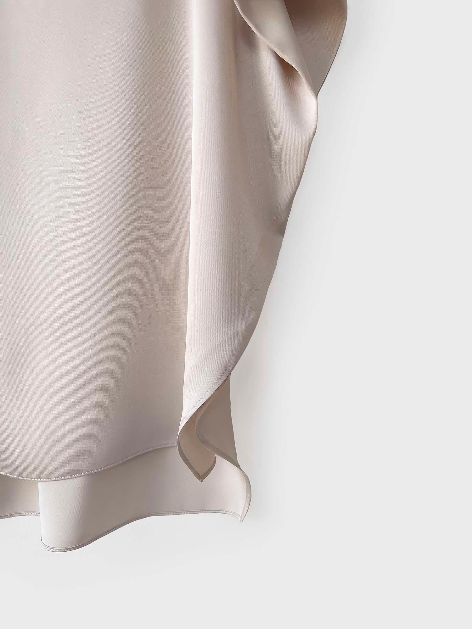 40代ファッション レディース ラウンドネック フレンチスリーブ ブラウス