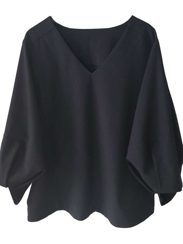 40代ファッション レディース Vネック スリーブTシャツ