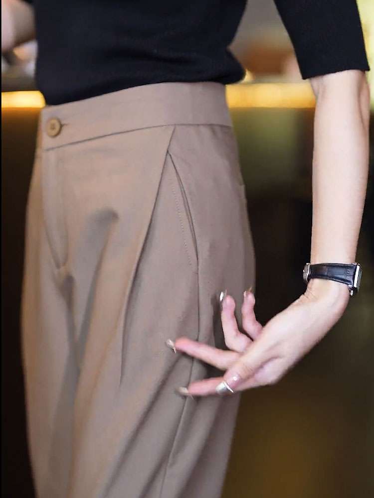 40代ファッション レディース スリム エレガンスパンツ オフィス