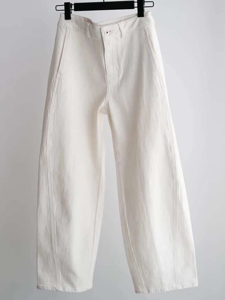 40代ファッション レディース エレガント ホワイト ワイド パンツ