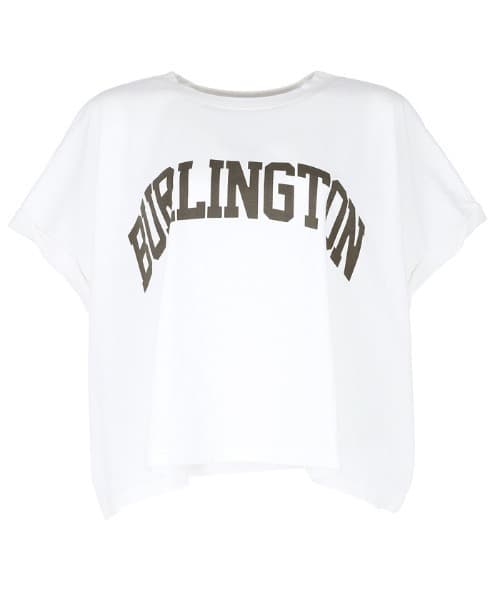 40代ファッション レディース ロゴオーバーサイズTシャツ