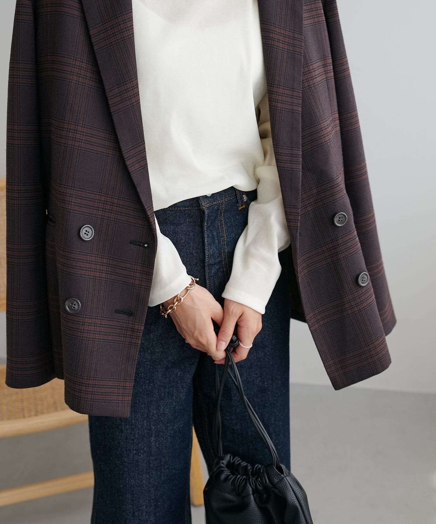 40代ファッション レディース シンプルベーシックロングスリーブTシャツ
