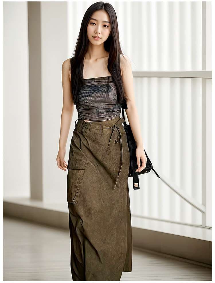 40代ファッション レディース 大人ロングマキシスカート
