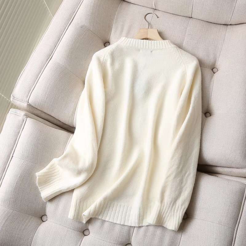 40代ファッション レディース シンプルデザインの上質カシミヤニット