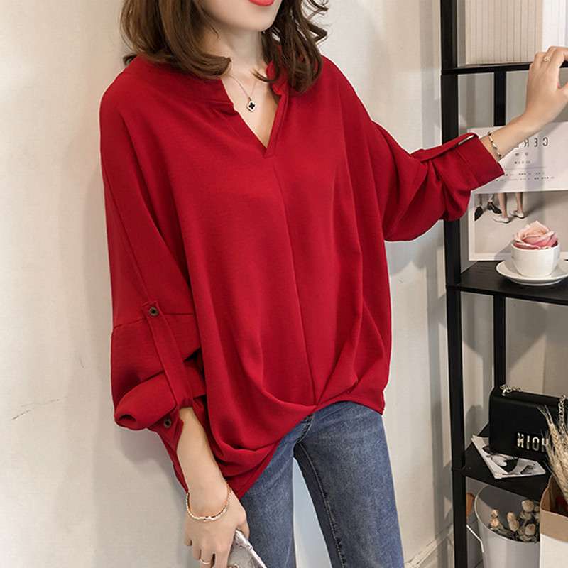 40代ファッション レディース エレガントVネックゆったりブラウス
