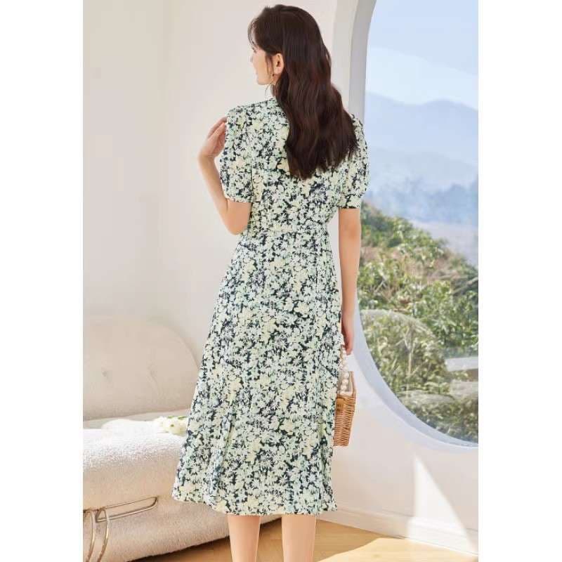 40代ファッション レディース 花柄ラップワンピース 上品フェミニン