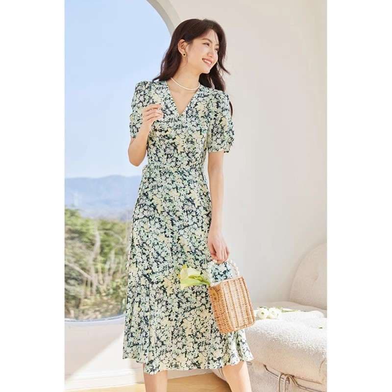 40代ファッション レディース 花柄ラップワンピース 上品フェミニン