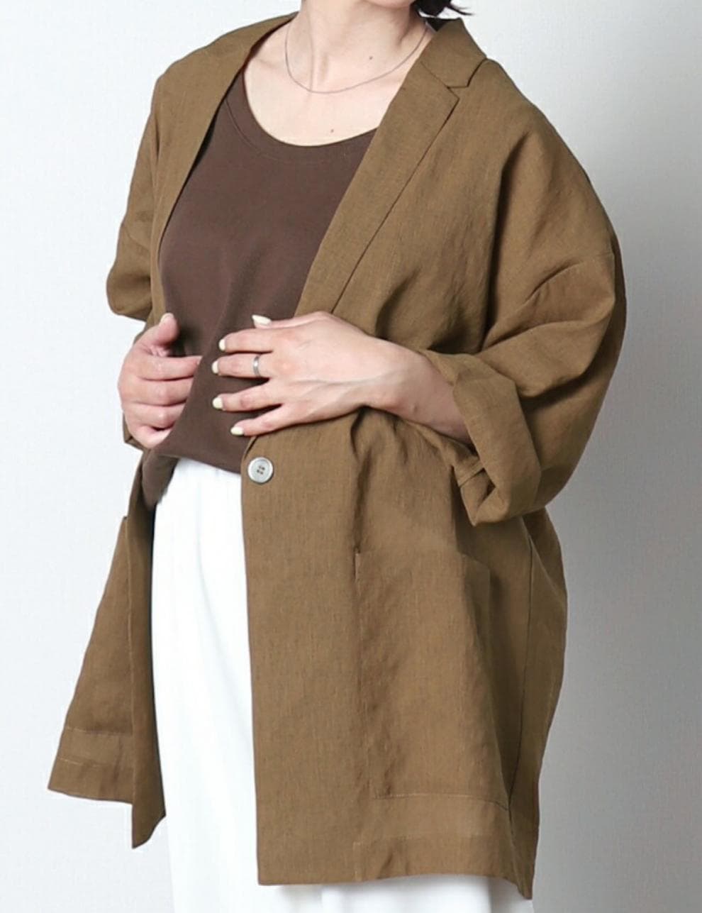 40代ファッション 秋新作ゆったりシアージャケット