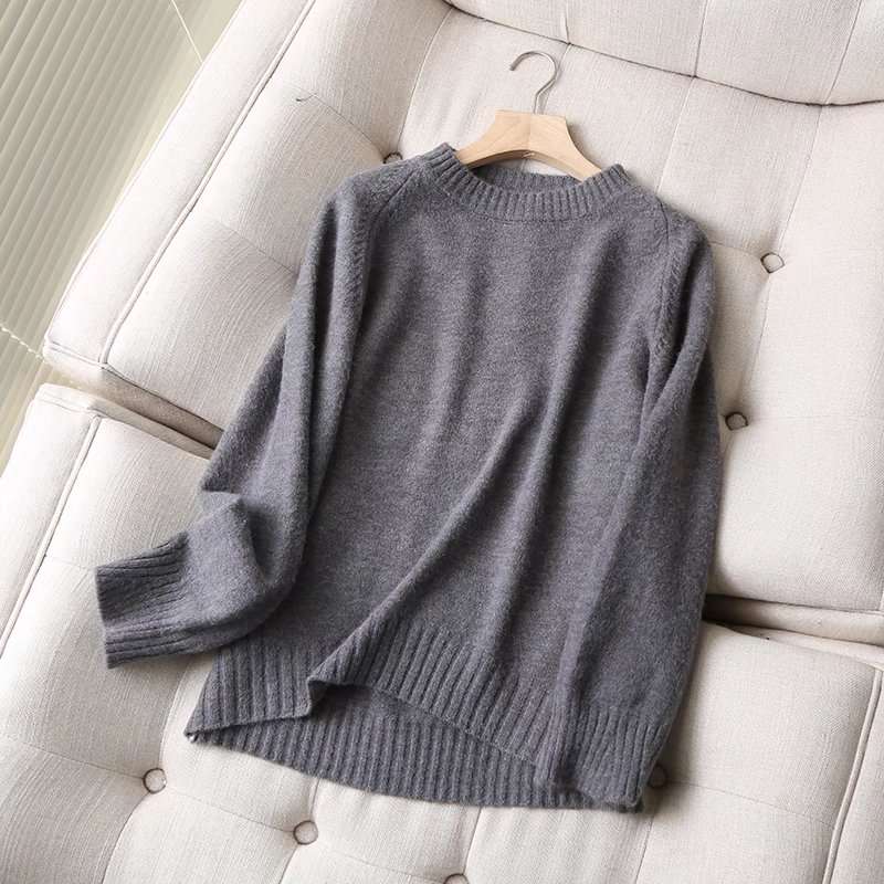 40代ファッション レディース シンプルデザインの上質カシミヤニット