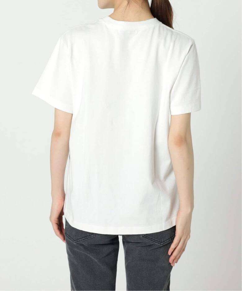 40代ファッション レディース シティロゴプリントカジュアルTシャツ
