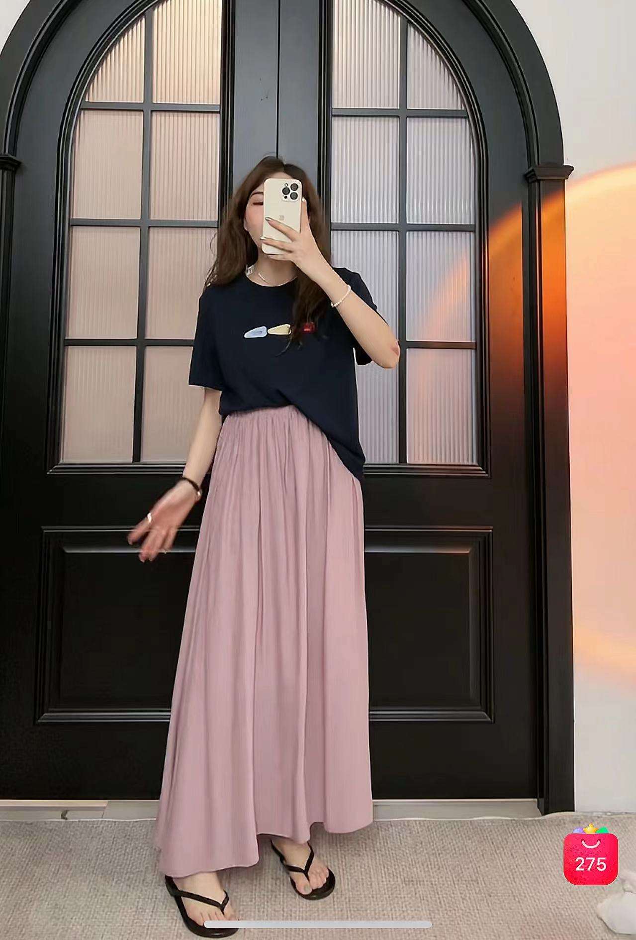 40代ファッション レディース ロングプリーツマキシスカート