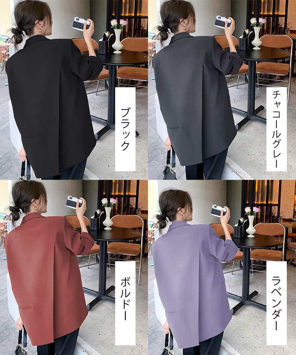 40代ファッション 大人の体型カバーテーラードジャケット